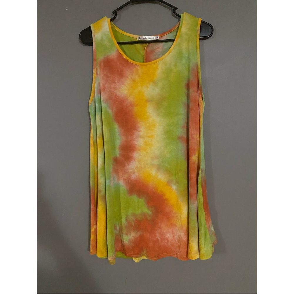 JollieLovin Tie Dye Sleeveless Tank Top Size Medium